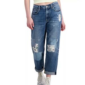 RARE!!! NWOT Women's Patchwork Relaxed-Fit Jeans